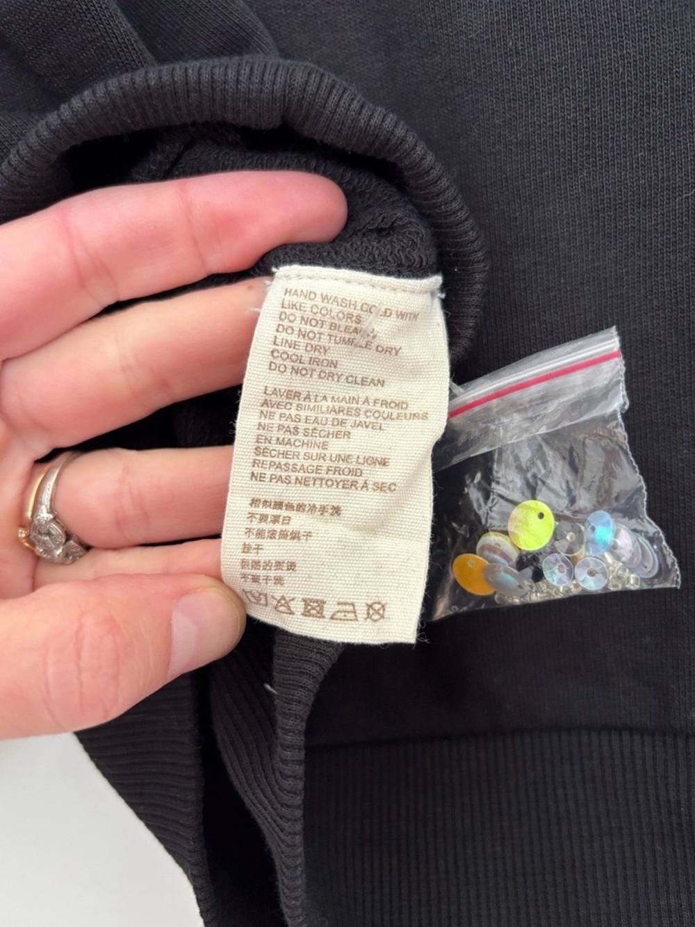 Anthropologie Let Me Be Disco Sequin Sweatshirt in Black - Picture 10 of 13